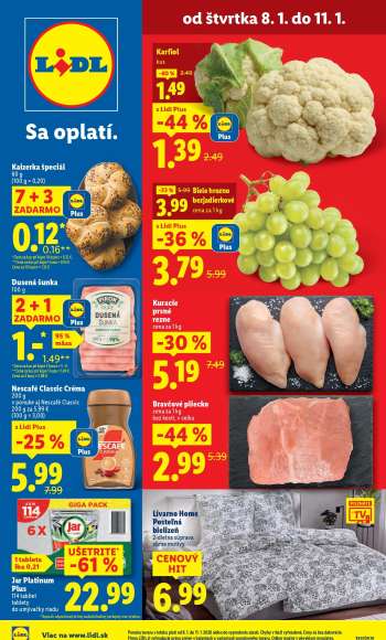 Leták Lidl - 8.1.2026 - 11.1.2026.