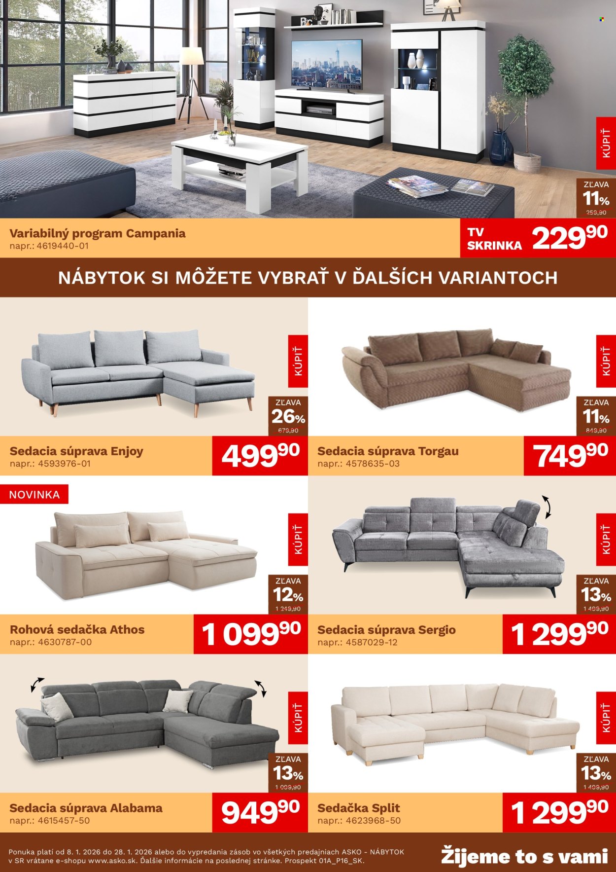 Leták Asko Nábytok - 8.1.2026 - 28.1.2026. Strana 2