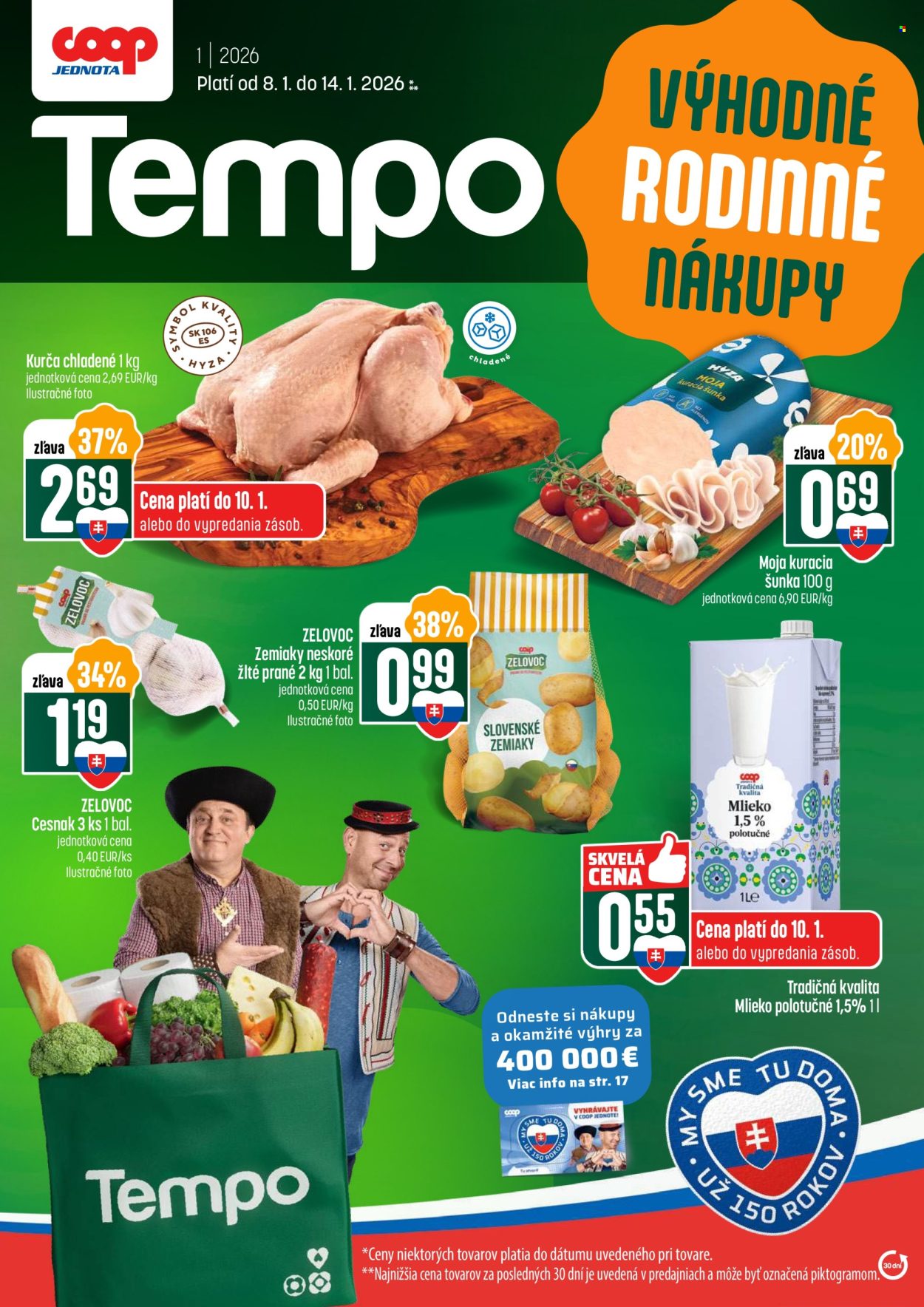 Leták COOP Jednota - 8.1.2026 - 14.1.2026. Strana 1