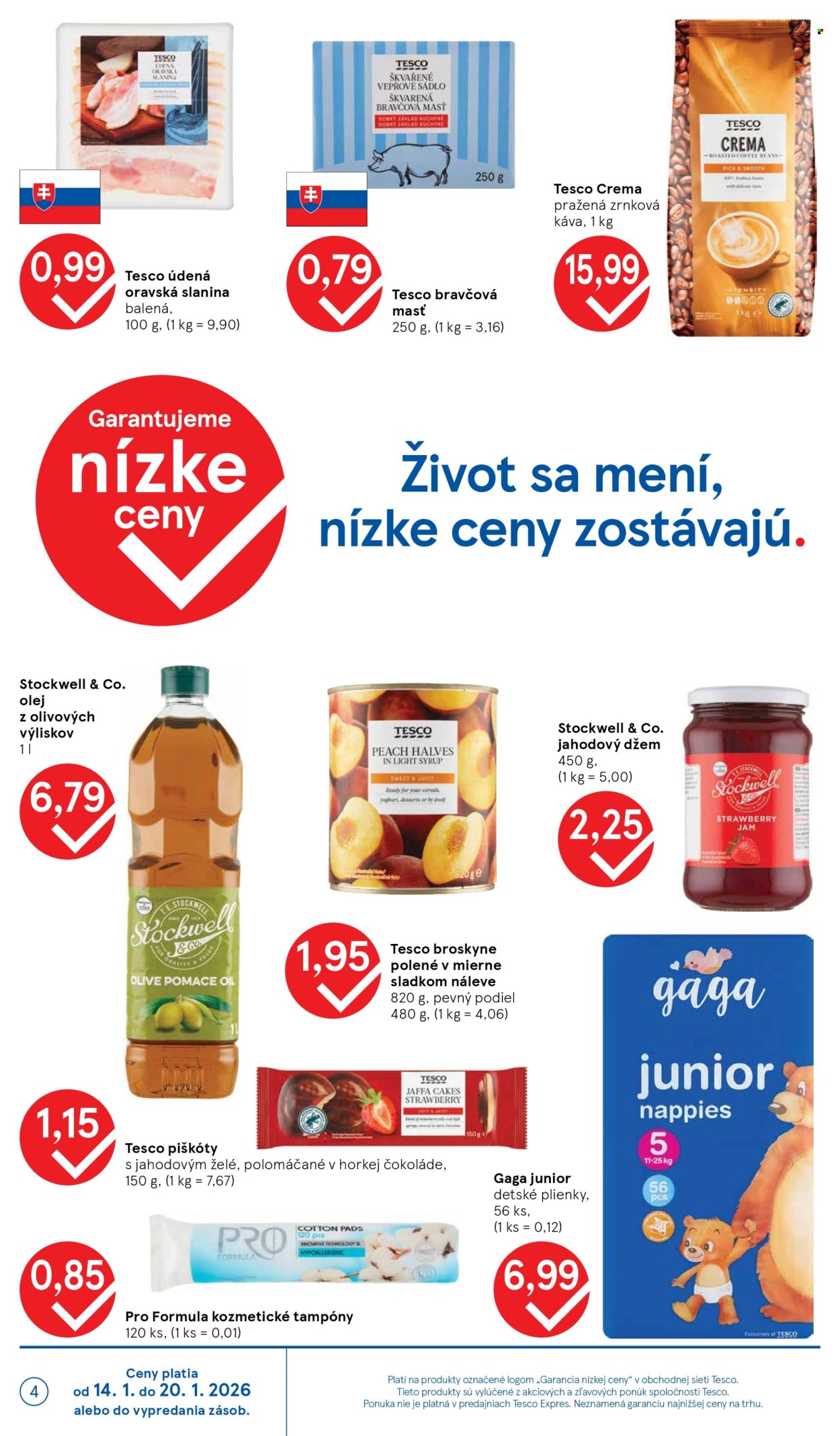 Leták TESCO supermarket - 14.1.2026 - 20.1.2026. Strana 4