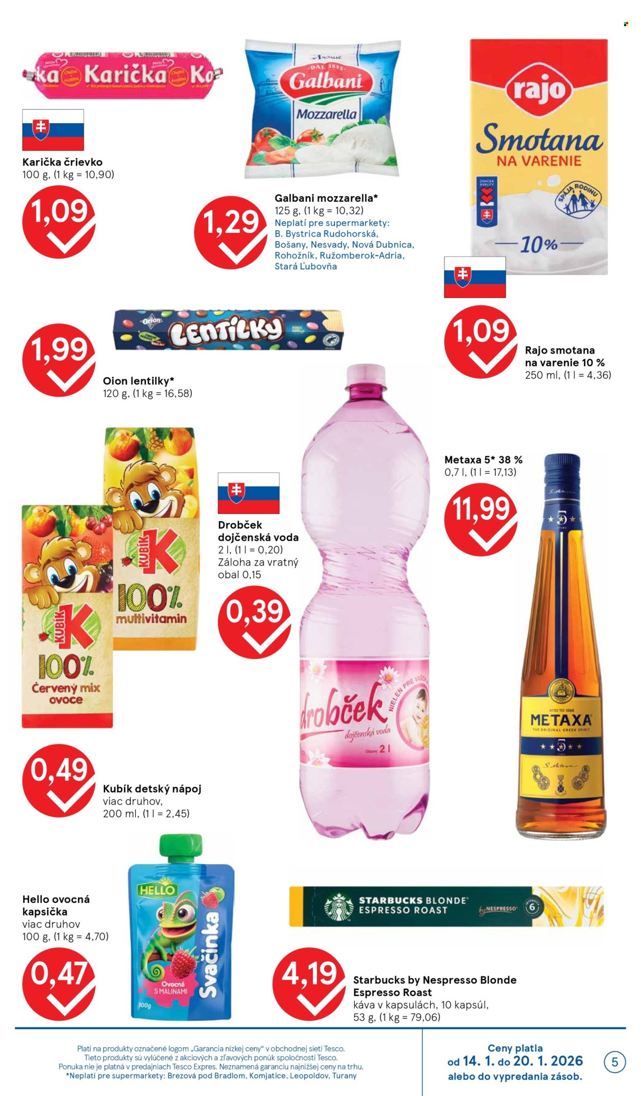 Leták TESCO supermarket - 14.1.2026 - 20.1.2026. Strana 5