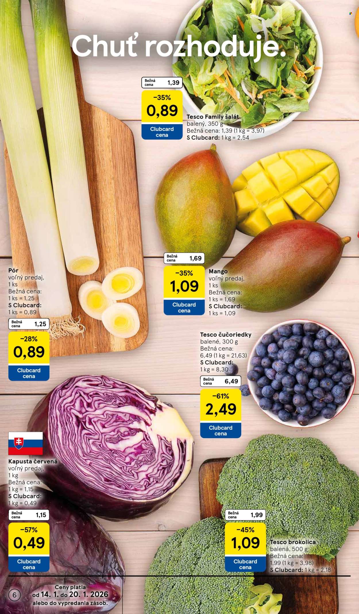 Leták TESCO supermarket - 14.1.2026 - 20.1.2026. Strana 6