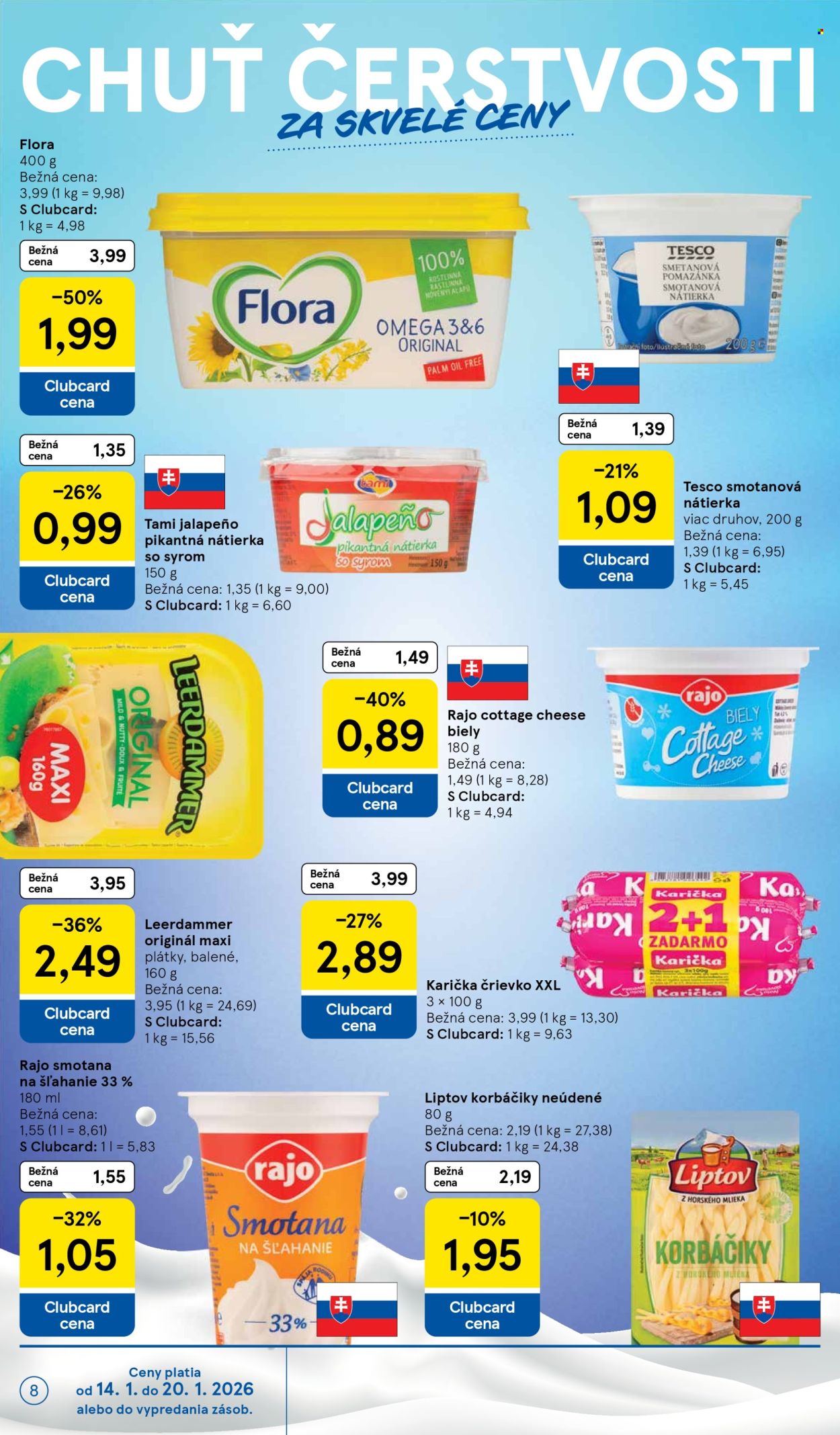 Leták TESCO supermarket - 14.1.2026 - 20.1.2026. Strana 8