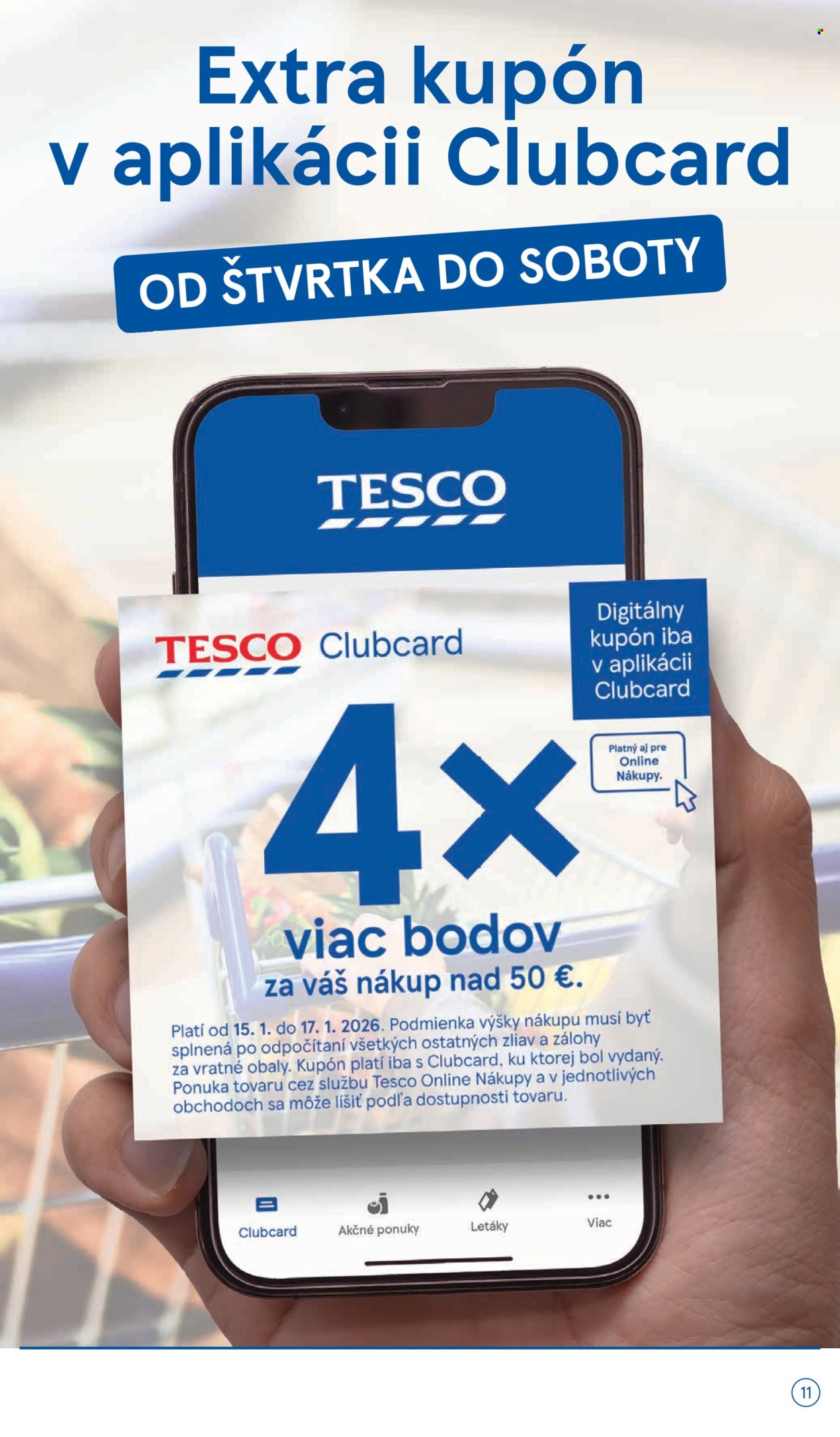 Leták TESCO supermarket - 14.1.2026 - 20.1.2026. Strana 11