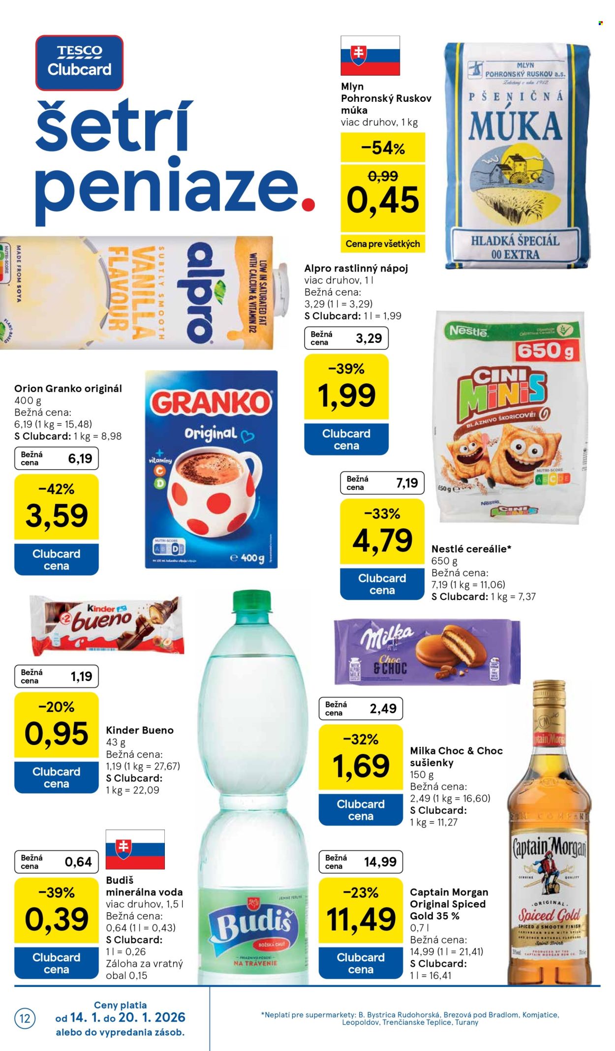 Leták TESCO supermarket - 14.1.2026 - 20.1.2026. Strana 12