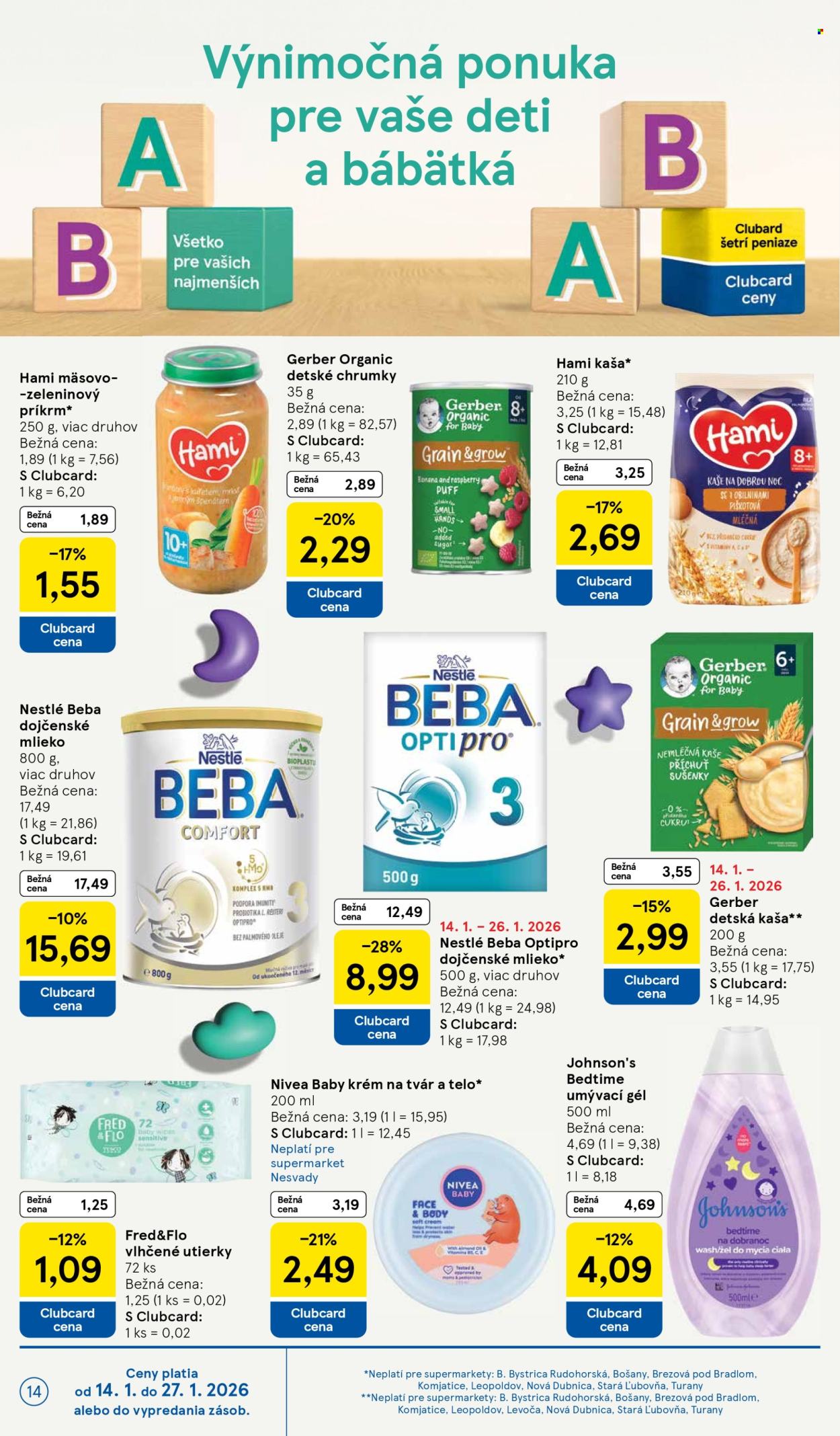 Leták TESCO supermarket - 14.1.2026 - 20.1.2026. Strana 14
