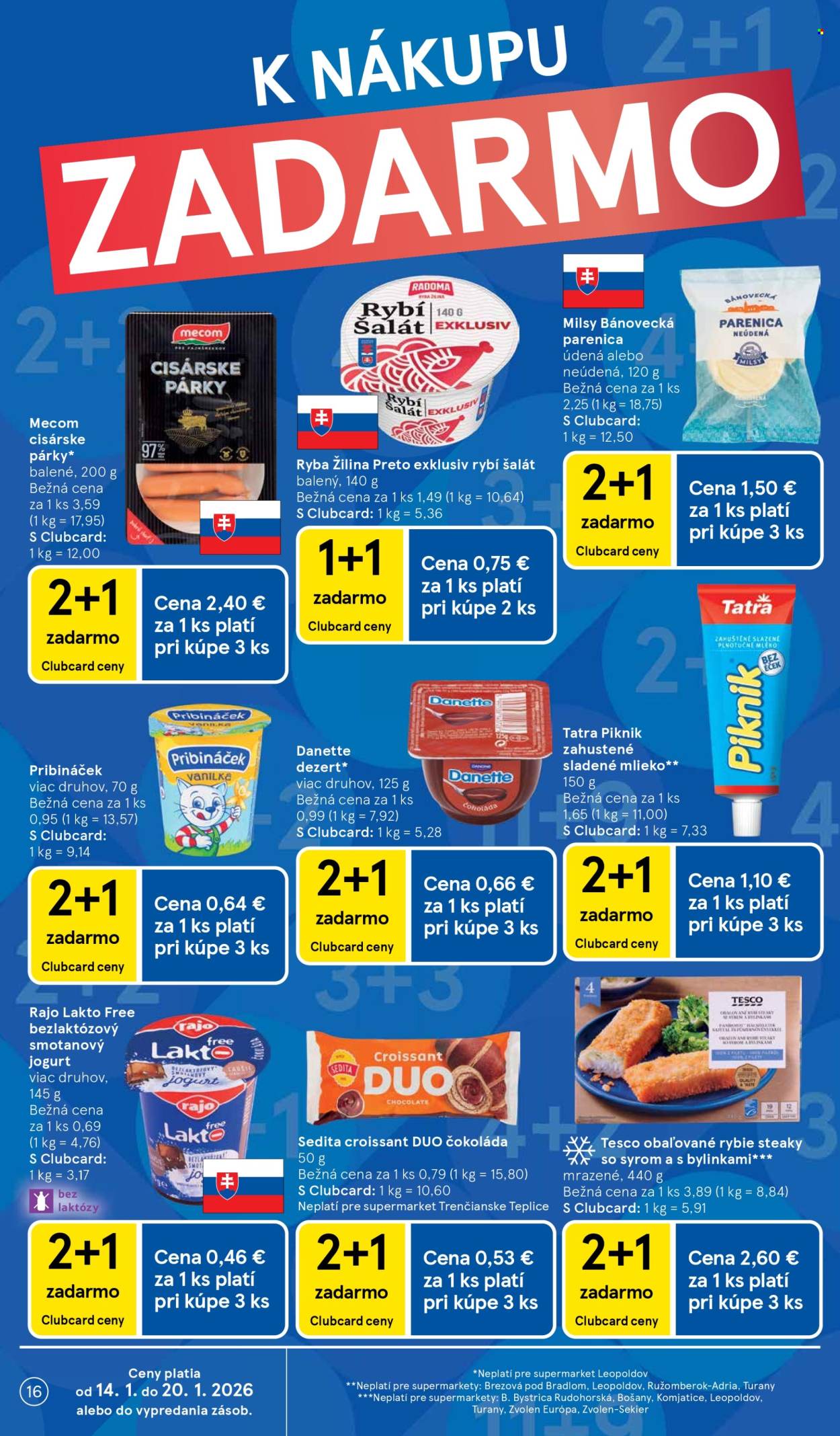 Leták TESCO supermarket - 14.1.2026 - 20.1.2026. Strana 16