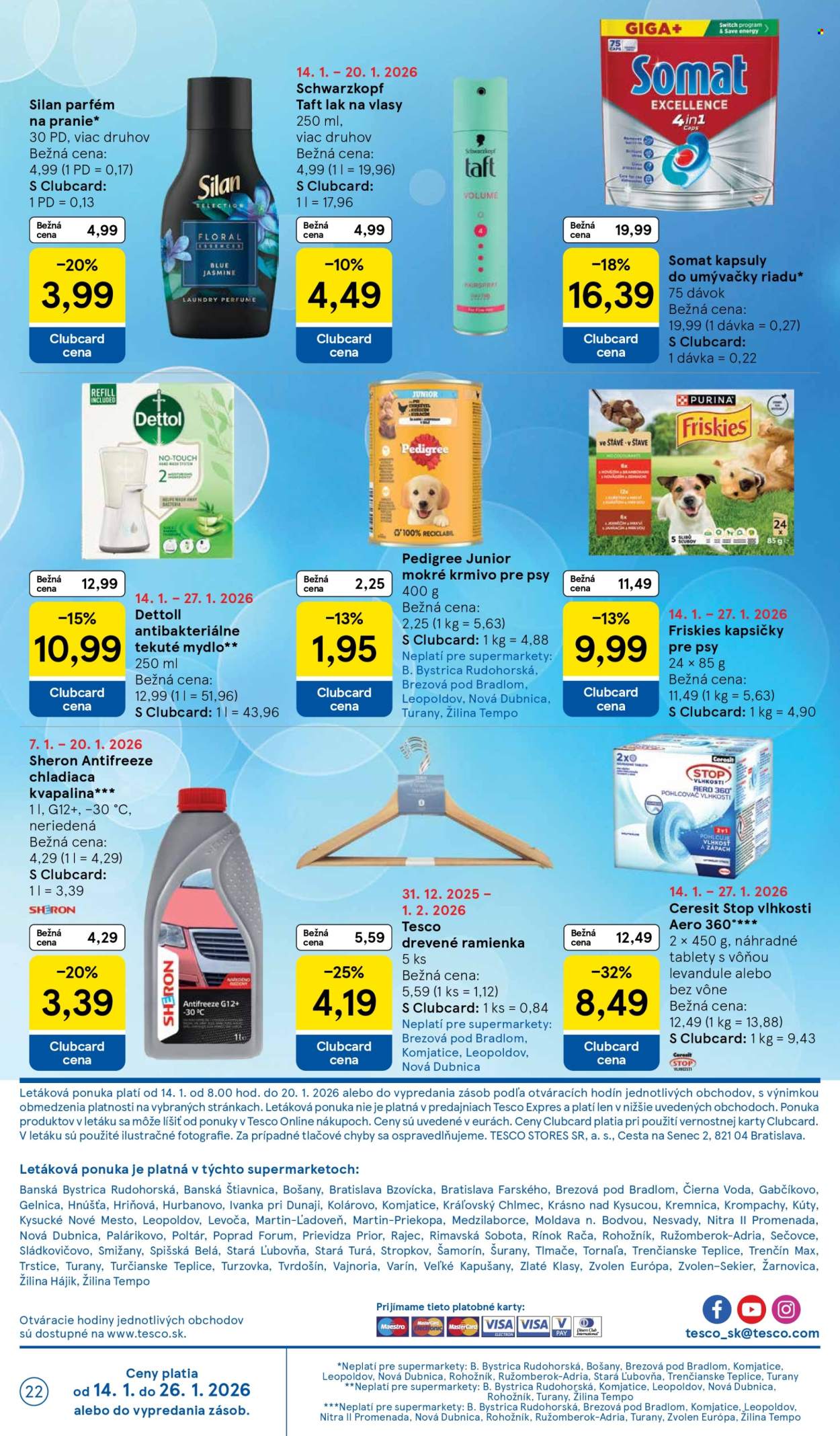 Leták TESCO supermarket - 14.1.2026 - 20.1.2026. Strana 22