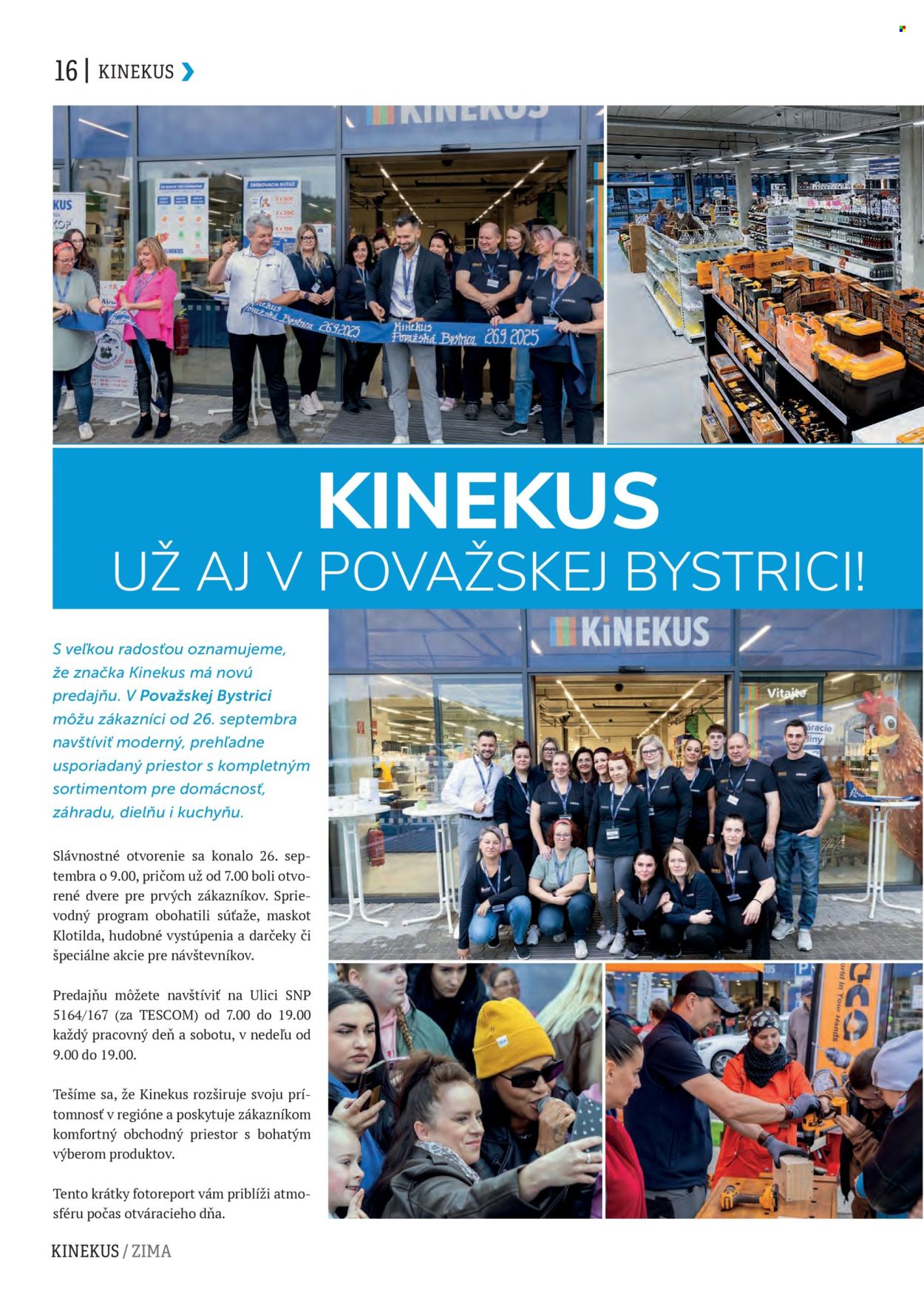 Leták Kinekus. Strana 16