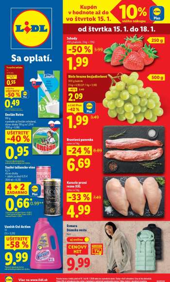 Leták Lidl - 15.1.2026 - 18.1.2026.
