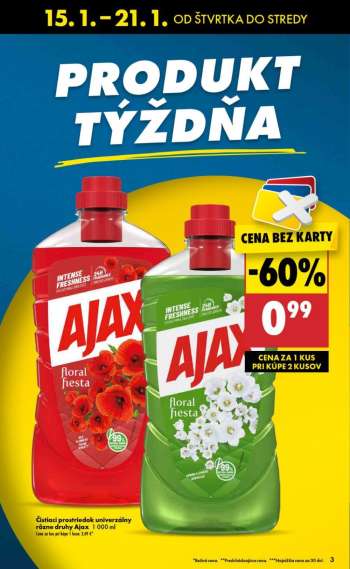 thumbnail - Čistiaci prostriedok univerzálny rôzne druhy Ajax