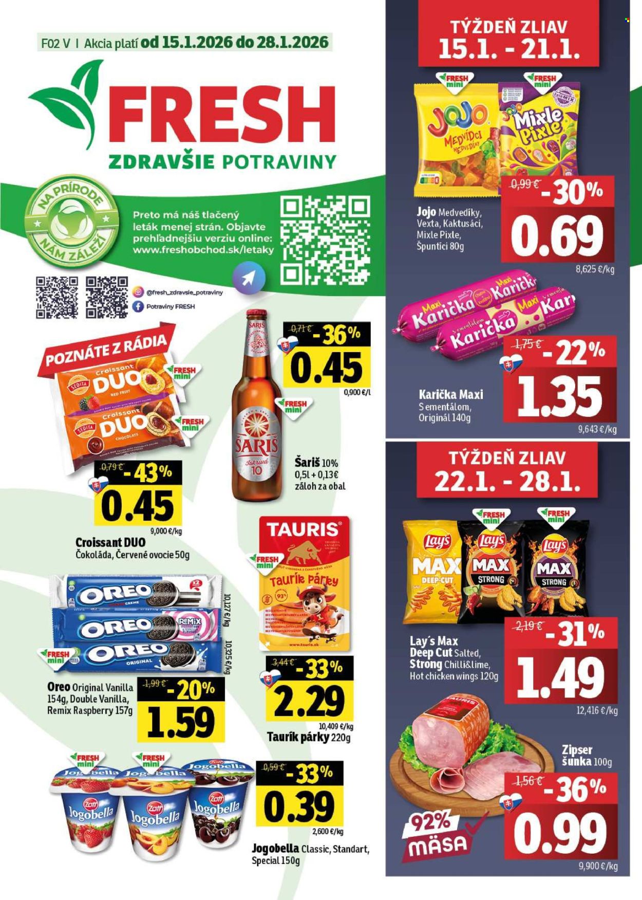 Leták FRESH - 15.1.2026 - 28.1.2026. Strana 1