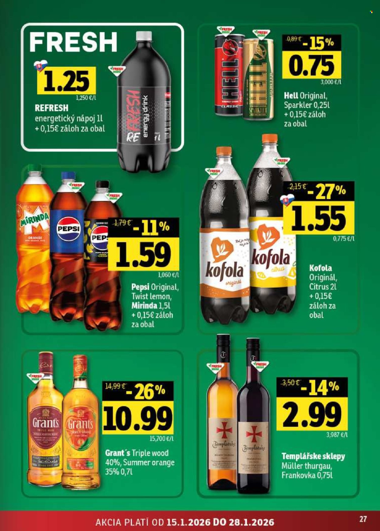 Leták FRESH - 15.1.2026 - 28.1.2026. Strana 27
