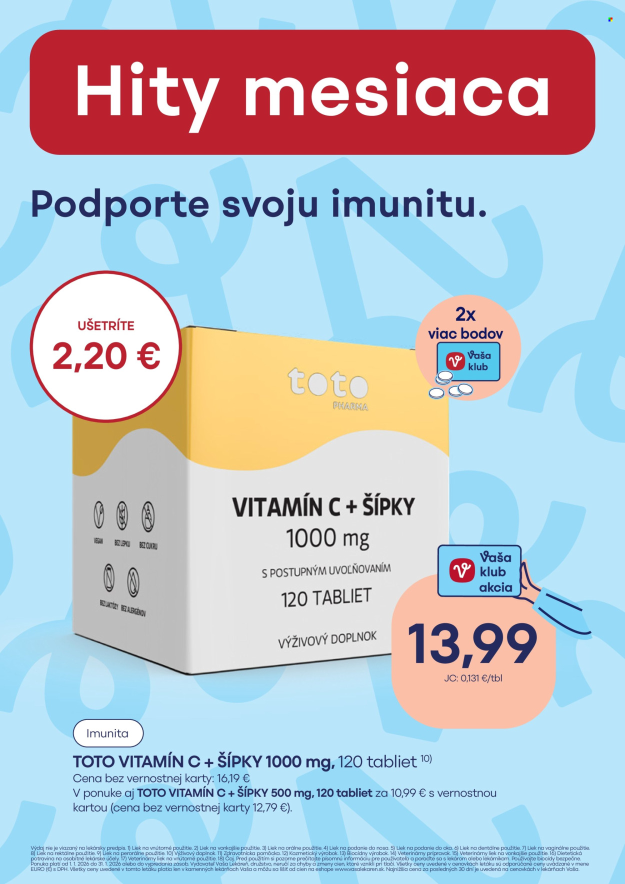 Leták Vaša lekáreň - 1.1.2026 - 31.1.2026. Strana 8