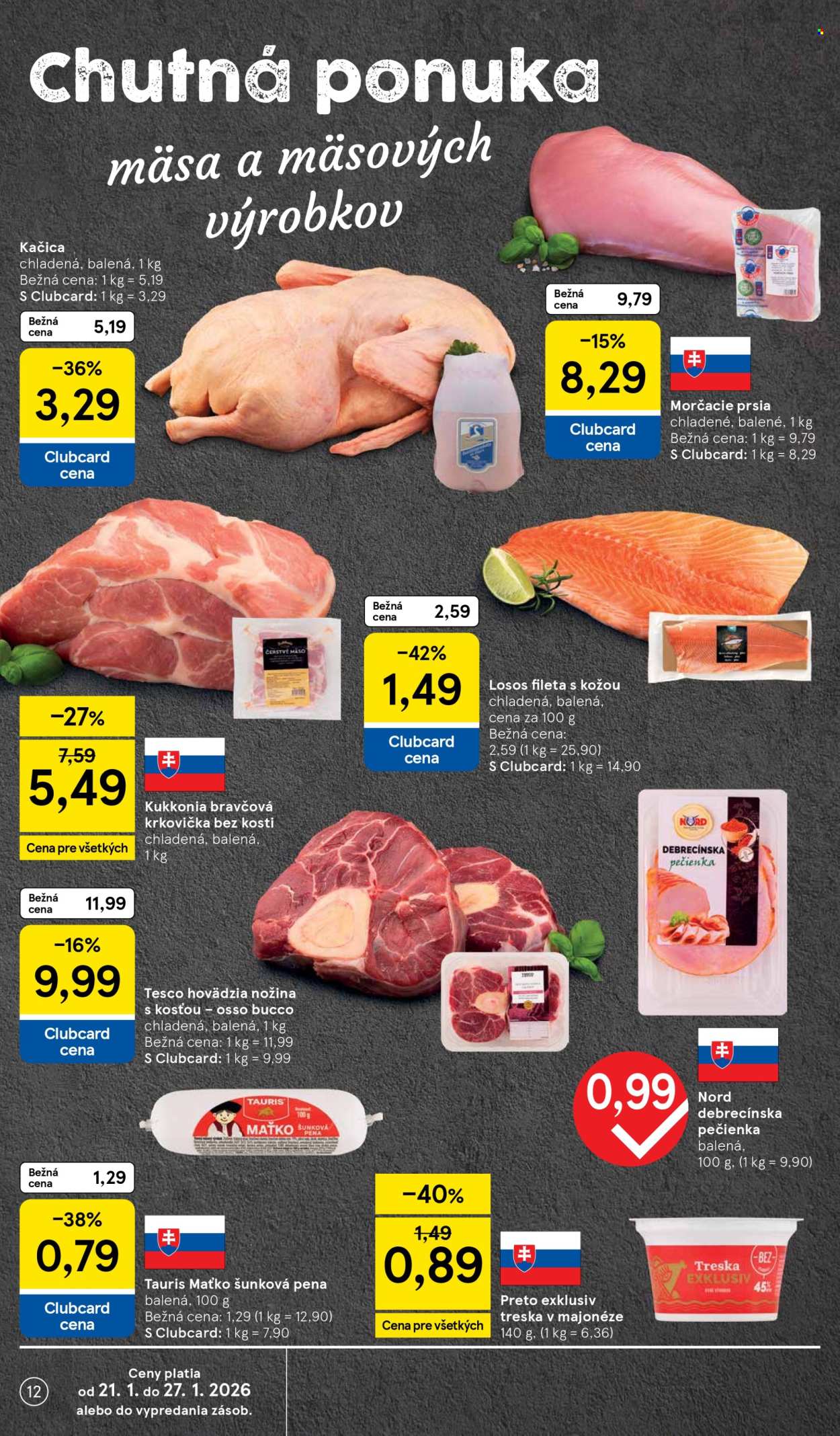 Leták TESCO supermarket - 21.1.2026 - 27.1.2026. Strana 12