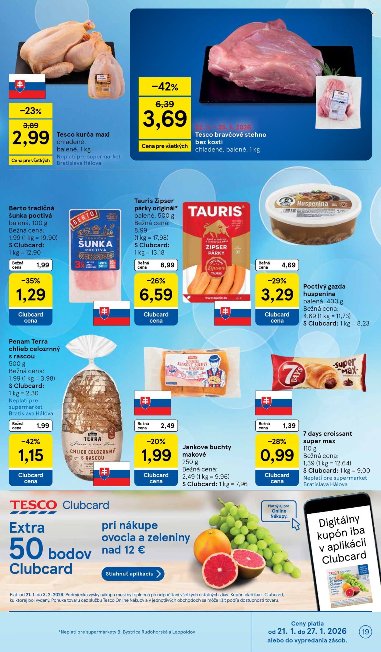 Leták TESCO supermarket - 21.1.2026 - 27.1.2026. Strana 19