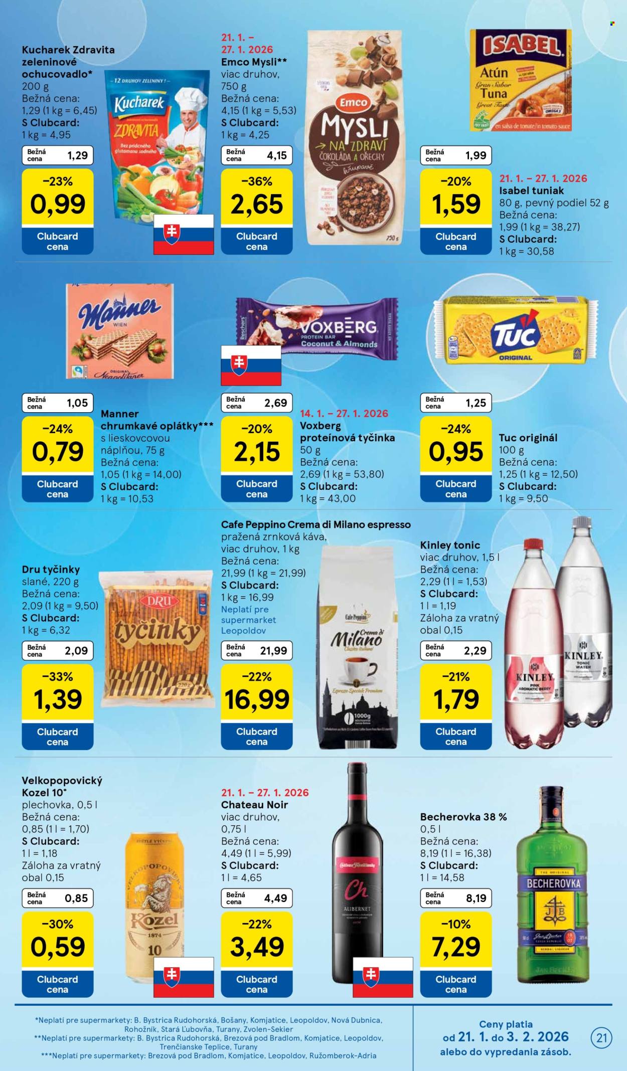 Leták TESCO supermarket - 21.1.2026 - 27.1.2026. Strana 21