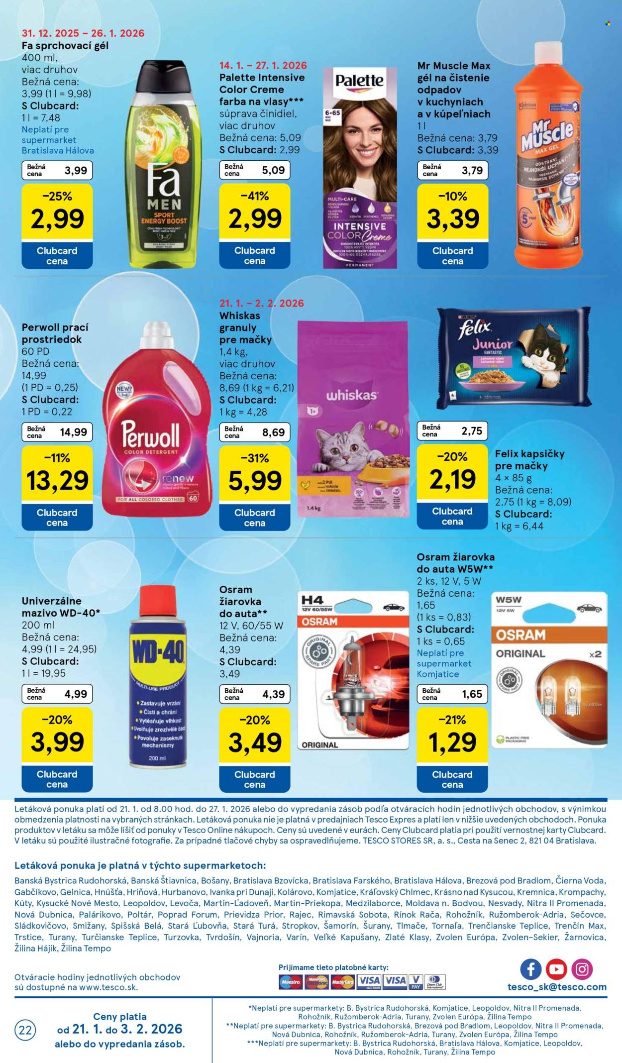 Leták TESCO supermarket - 21.1.2026 - 27.1.2026. Strana 22