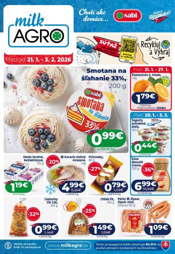 Leták Milk AGRO - 21.1.2026 - 3.2.2026.