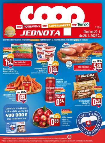 Leták COOP Jednota - 22.1.2026 - 28.1.2026.