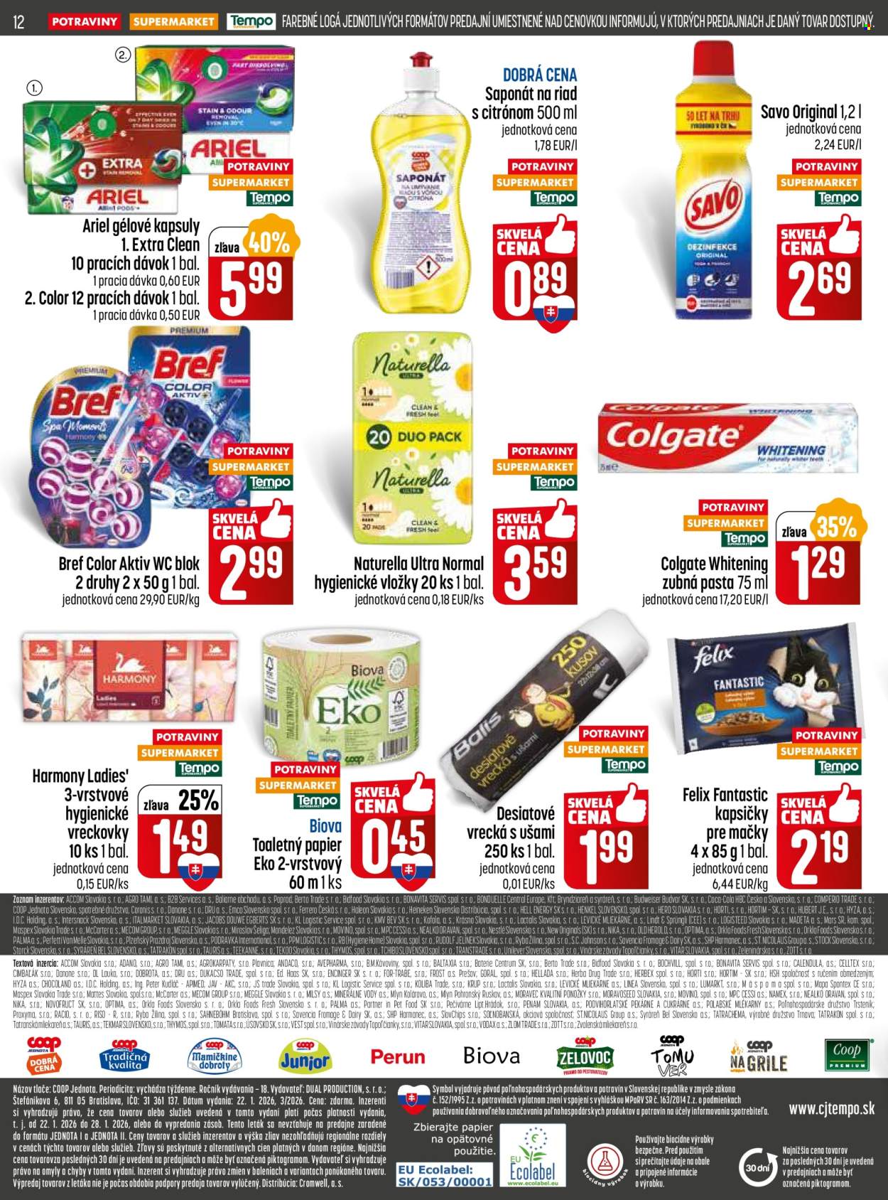 Leták COOP Jednota - 22.1.2026 - 28.1.2026. Strana 12