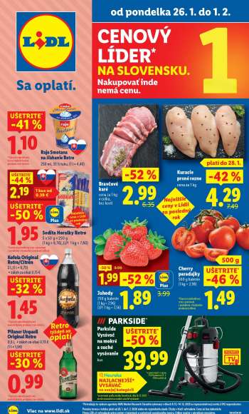 Leták Lidl - 26.1.2026 - 1.2.2026.