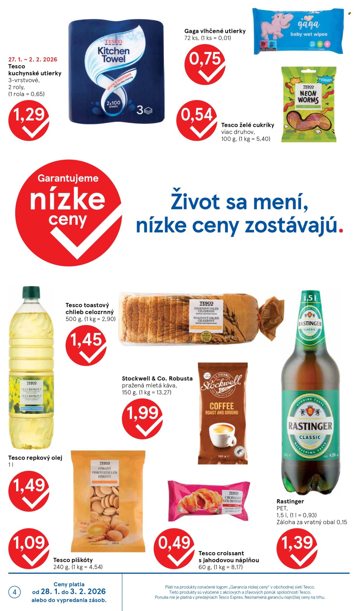 Leták TESCO supermarket - 28.1.2026 - 3.2.2026. Strana 4