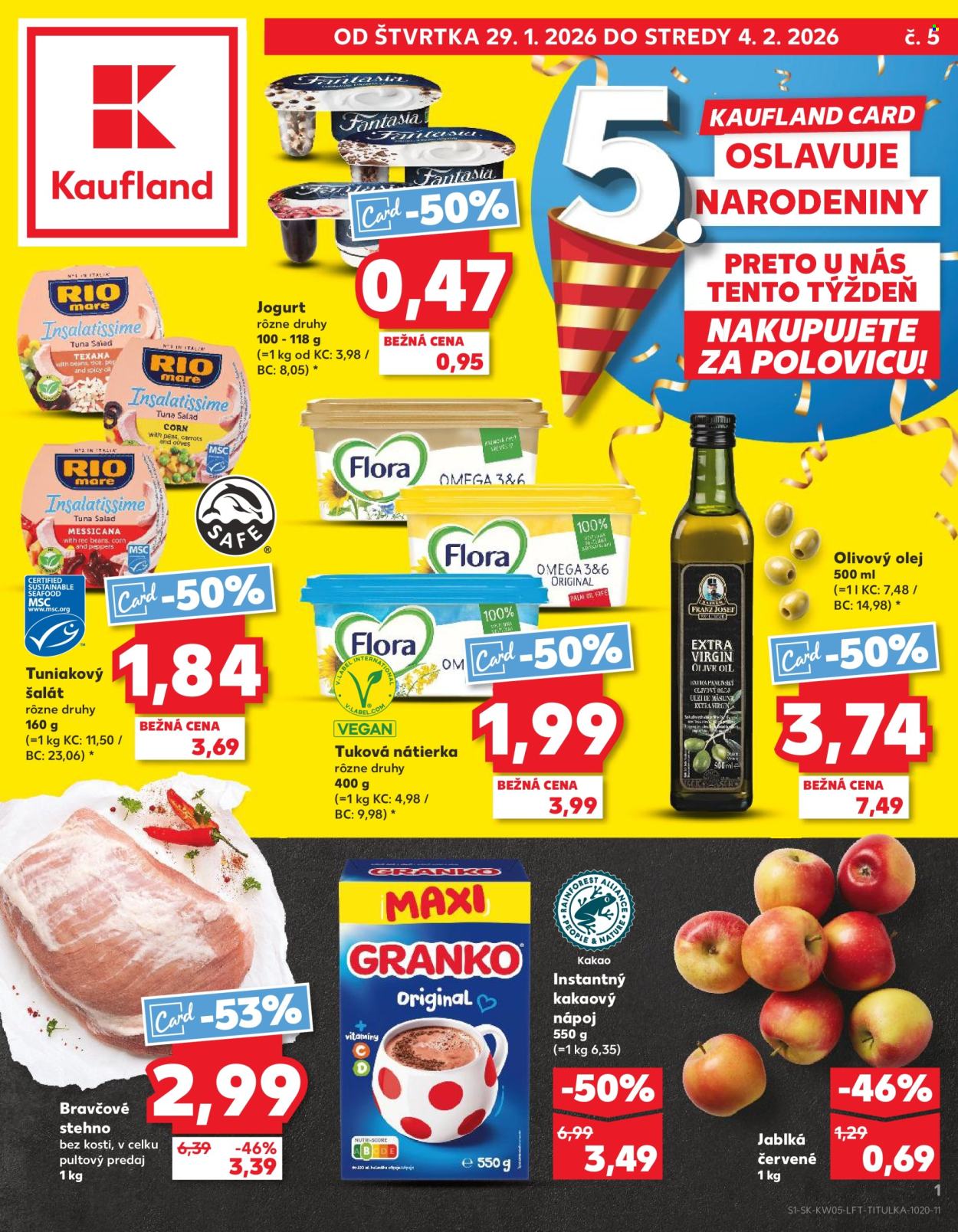 Leták Kaufland - 29.1.2026 - 4.2.2026. Strana 1