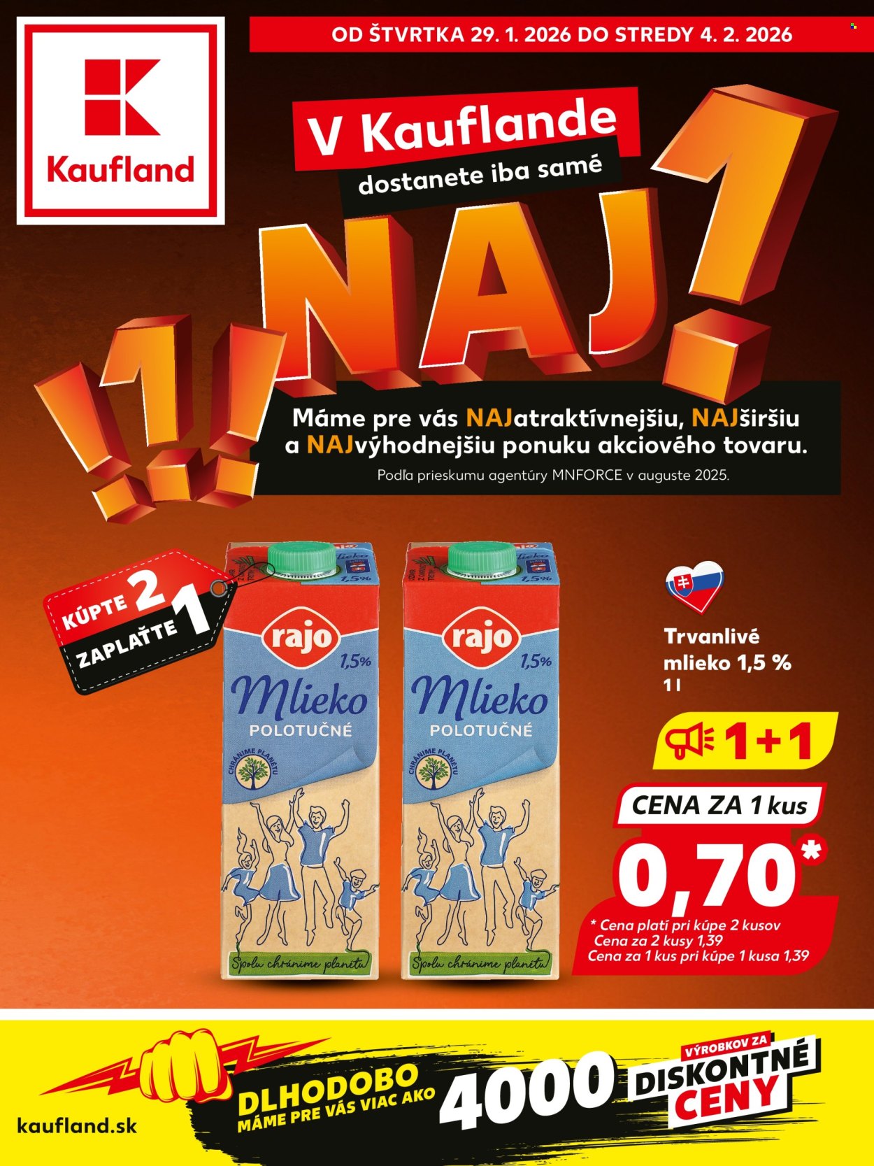 Leták Kaufland - 29.1.2026 - 4.2.2026. Strana 1