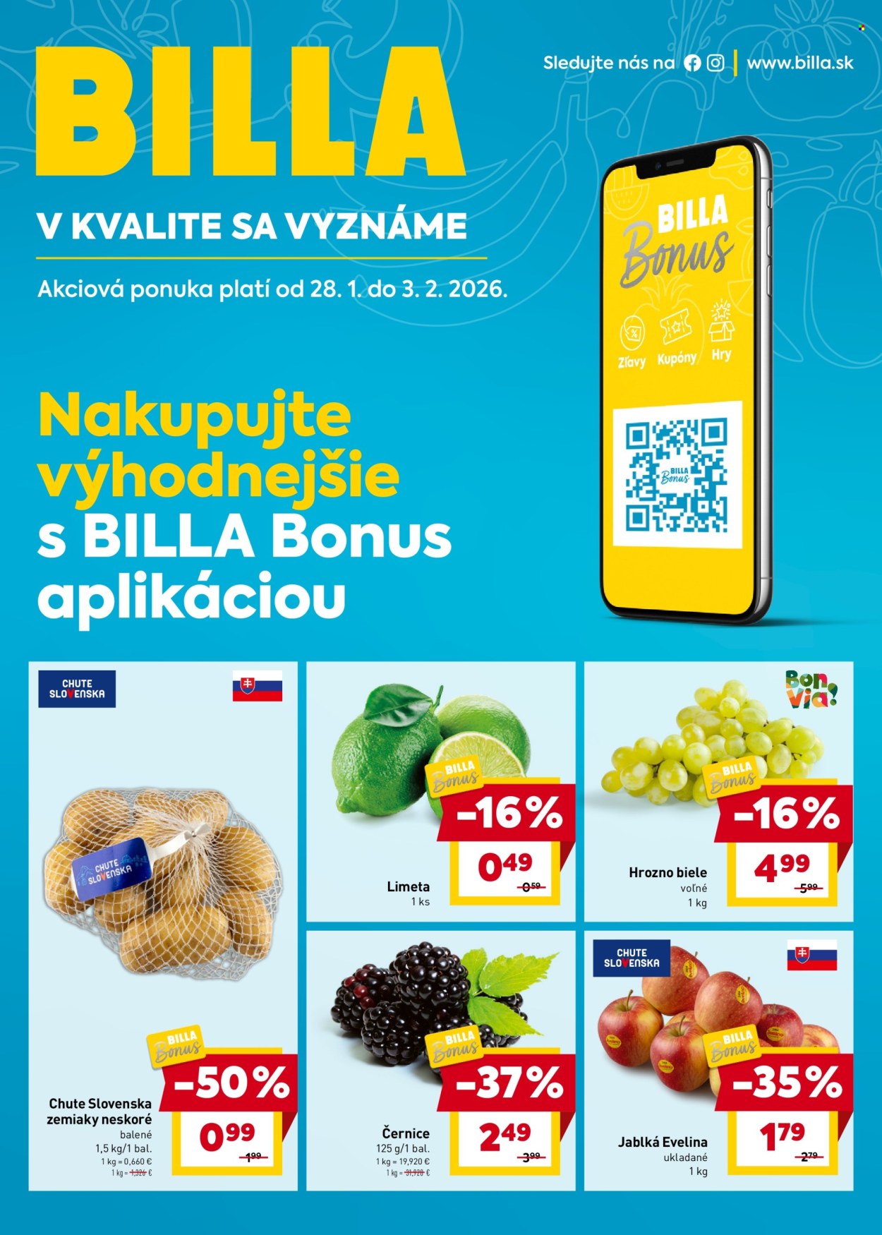 Leták Billa - 28.1.2026 - 3.2.2026. Strana 1