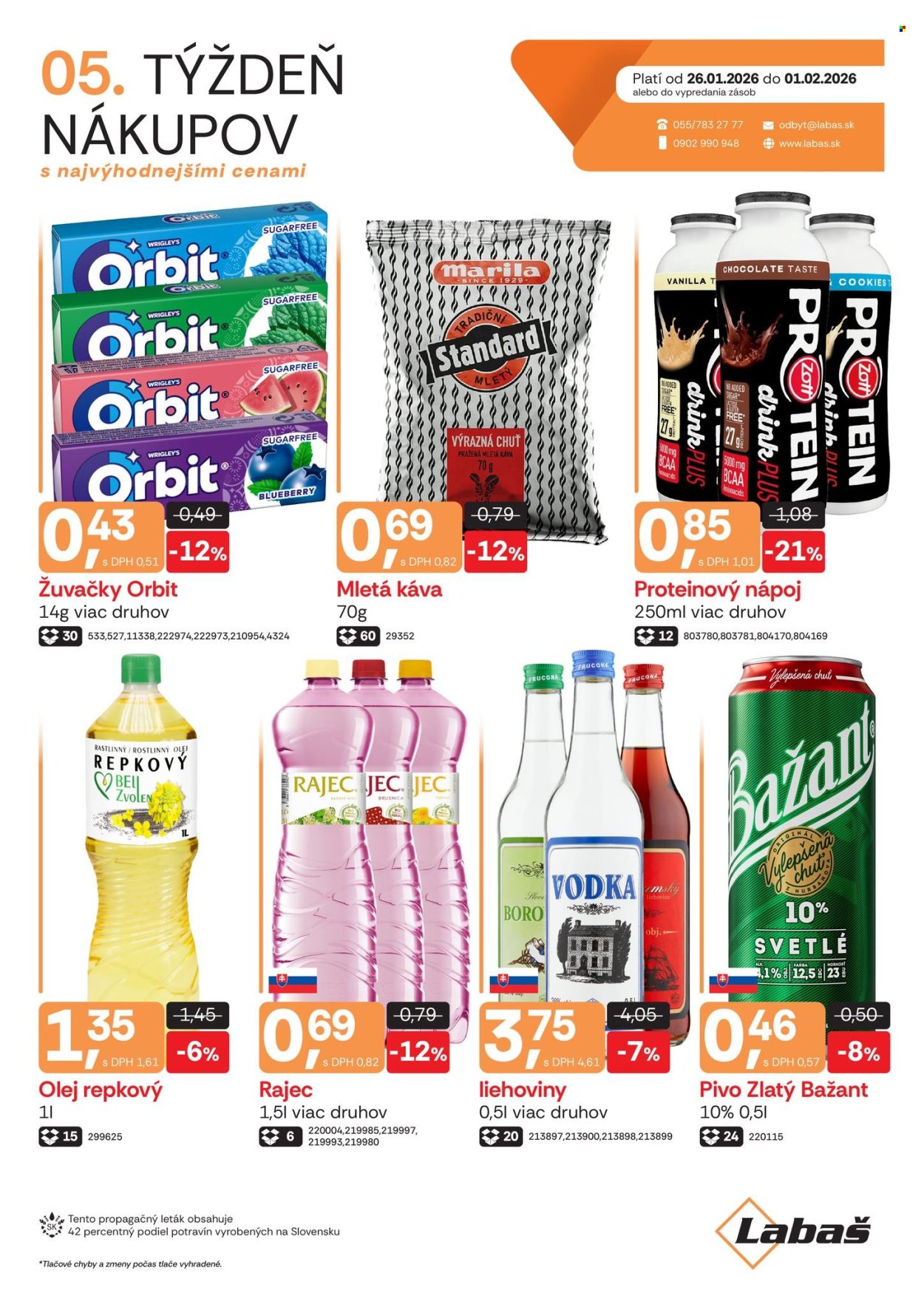 Leták Labaš - 26.1.2026 - 1.2.2026. Strana 1