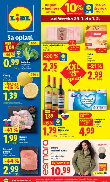 Leták Lidl - 29.1.2026 - 1.2.2026.