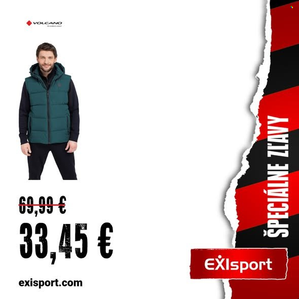 Leták Exisport. Strana 1