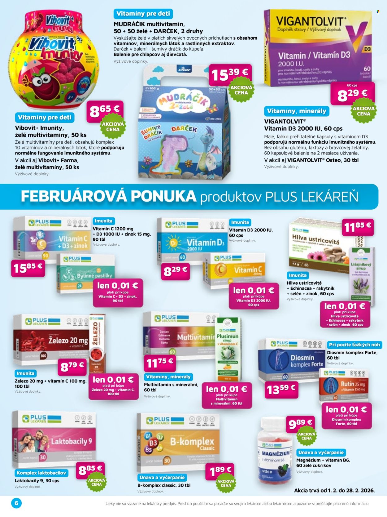 Leták Plus lekáreň - 1.2.2026 - 28.2.2026. Strana 6