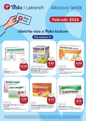 Leták Vaša lekáreň - 1.2.2026 - 28.2.2026.