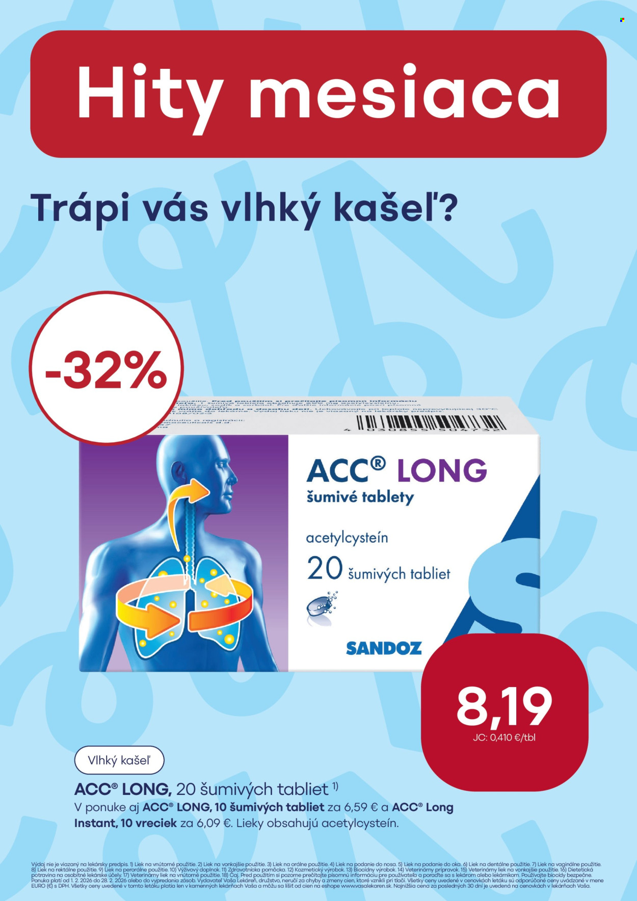 Leták Vaša lekáreň - 1.2.2026 - 28.2.2026. Strana 8