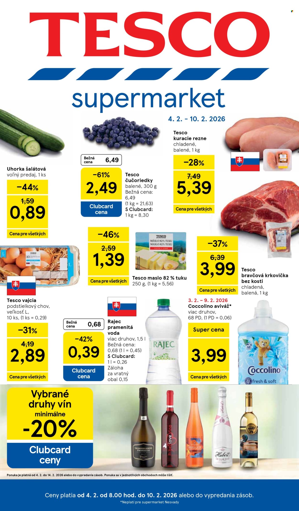 Leták TESCO supermarket - 4.2.2026 - 10.2.2026. Strana 1