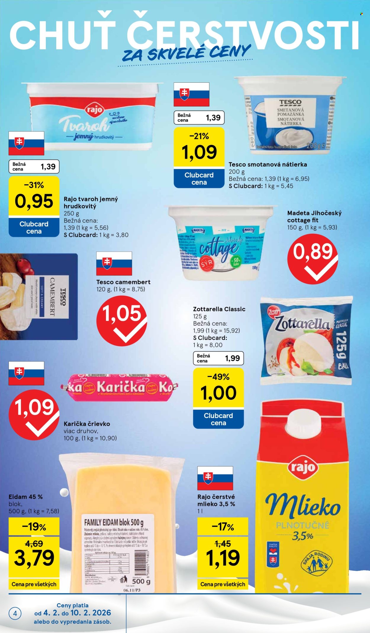 Leták TESCO supermarket - 4.2.2026 - 10.2.2026. Strana 4
