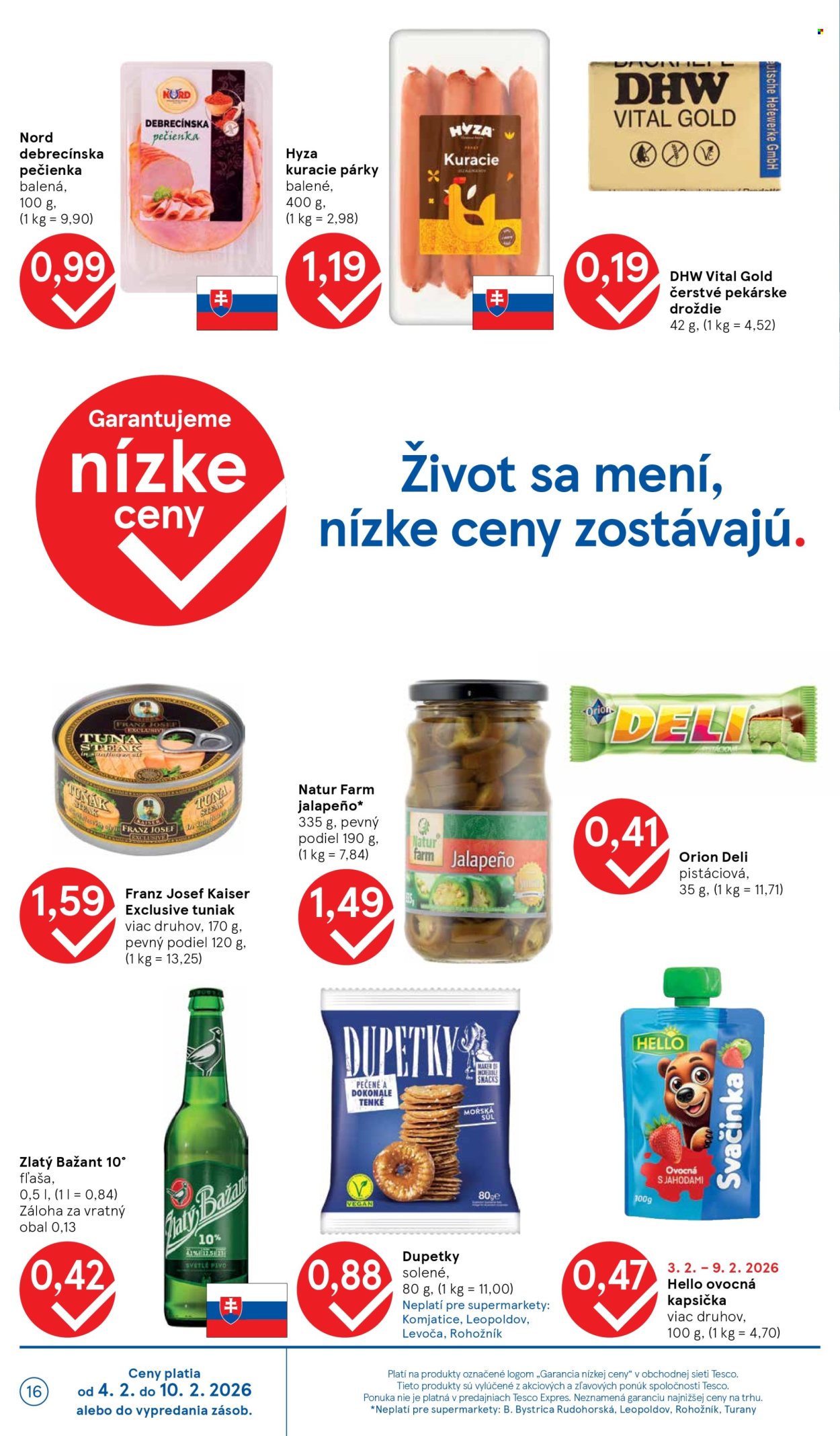 Leták TESCO supermarket - 4.2.2026 - 10.2.2026. Strana 16