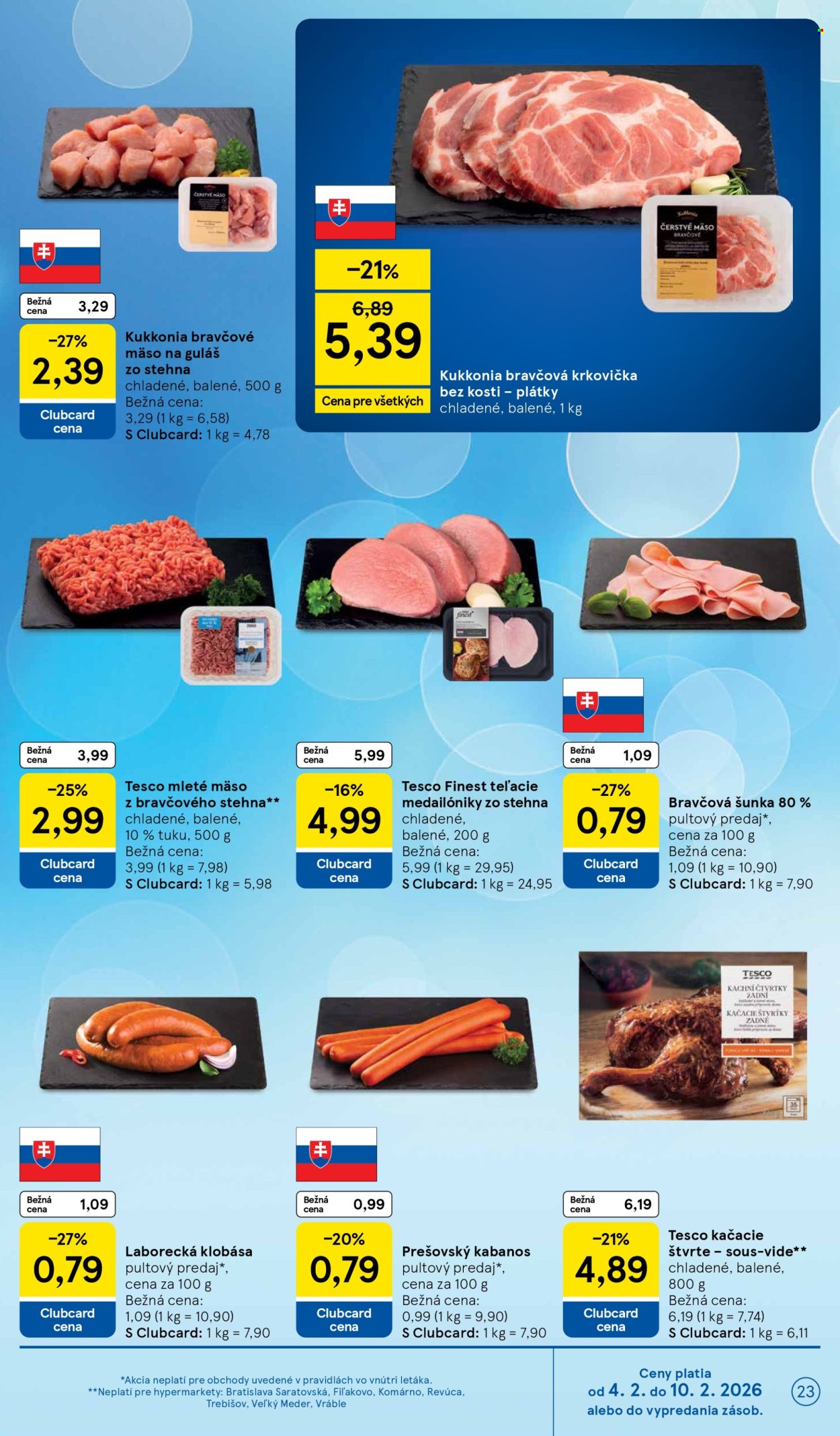 Leták TESCO - 4.2.2026 - 10.2.2026. Strana 23