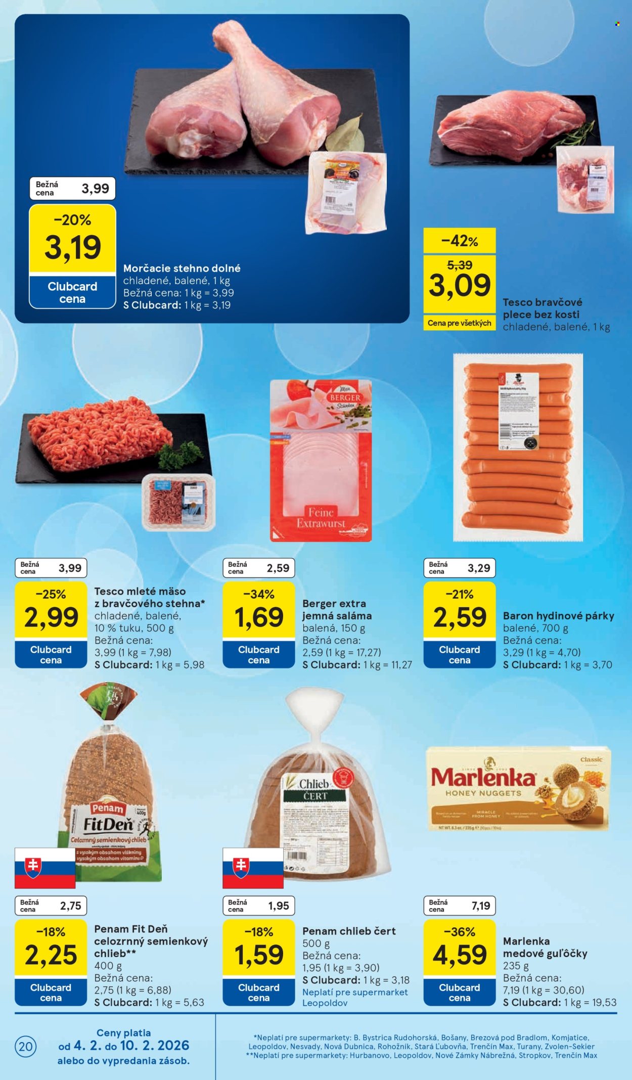 Leták TESCO supermarket - 4.2.2026 - 10.2.2026. Strana 20