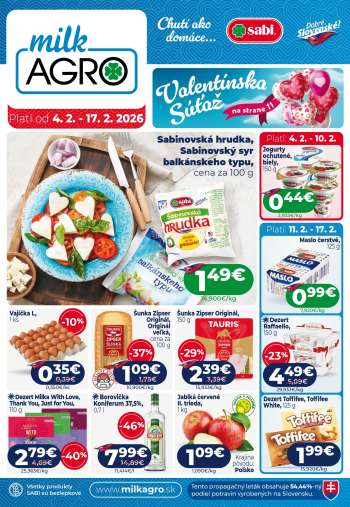 Leták Milk AGRO - 4.2.2026 - 17.2.2026.
