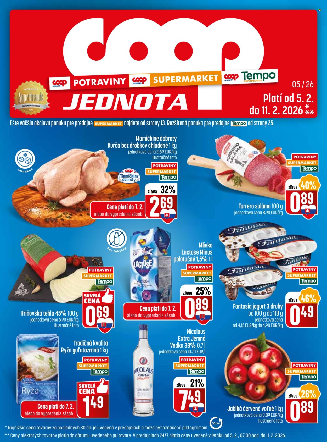 Leták COOP Jednota - 5.2.2026 - 11.2.2026. Strana 1