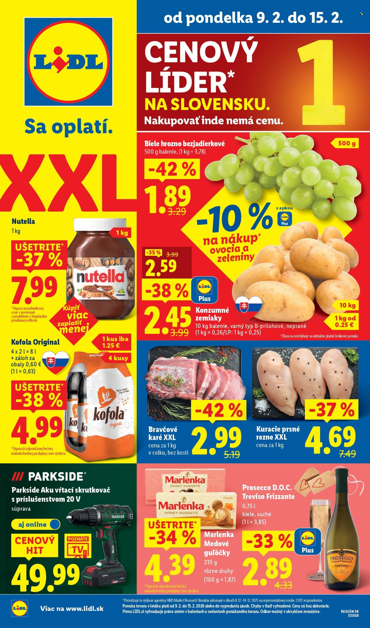 Leták Lidl - 9.2.2026 - 15.2.2026. Strana 1
