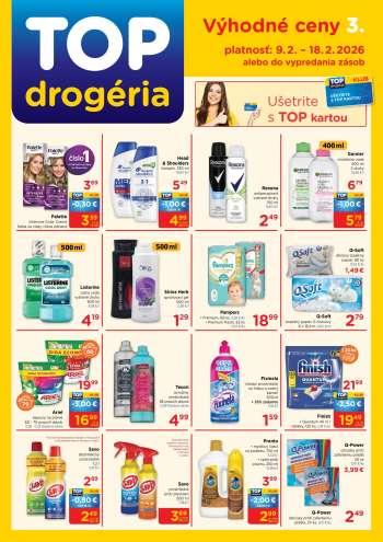 Leták TOP drogéria - 9.2.2026 - 18.2.2026.