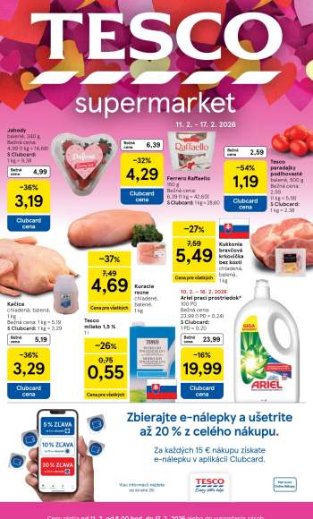 Leták TESCO supermarket - 11.2.2026 - 17.2.2026.