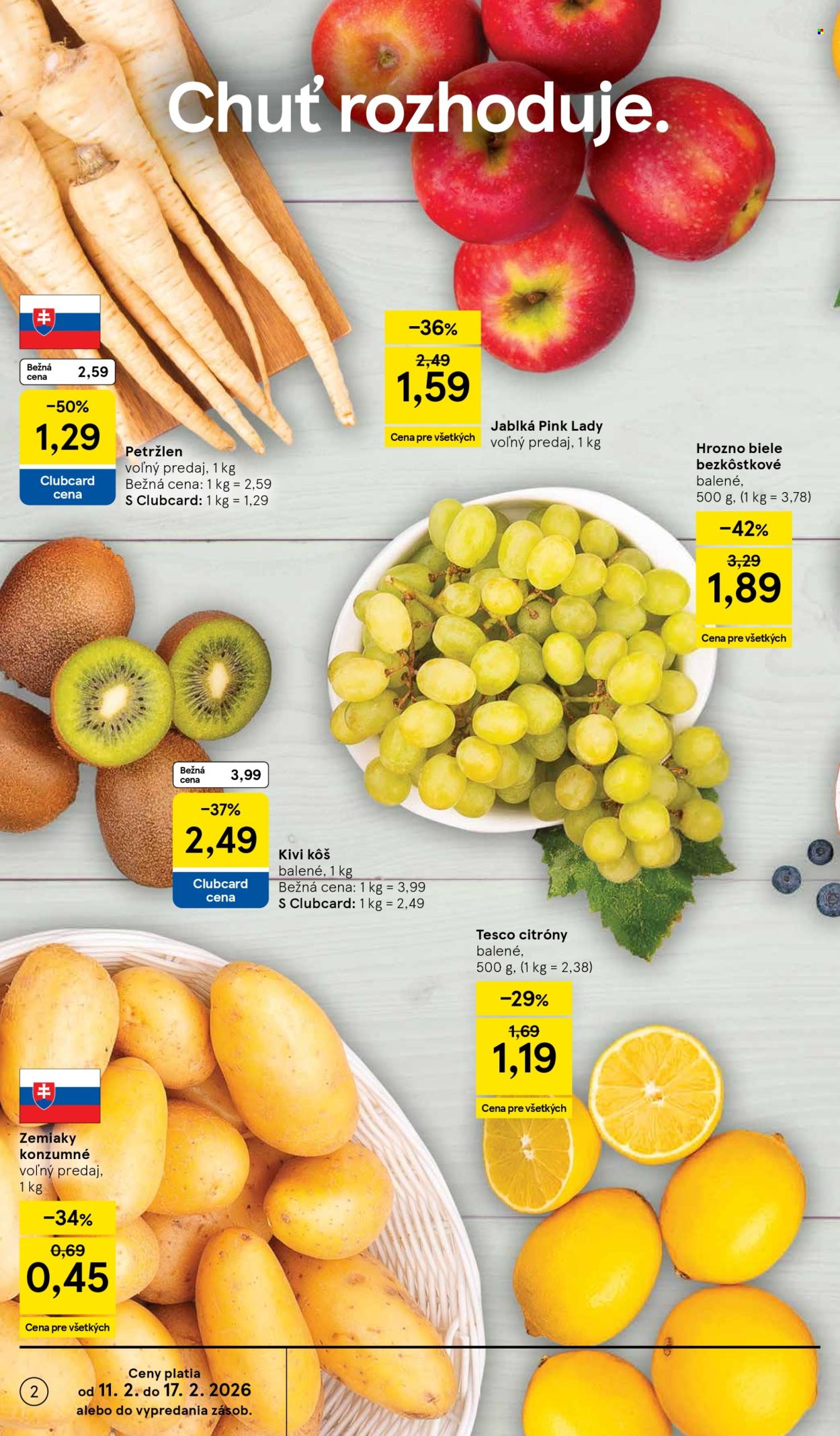 Leták TESCO supermarket - 11.2.2026 - 17.2.2026. Strana 2