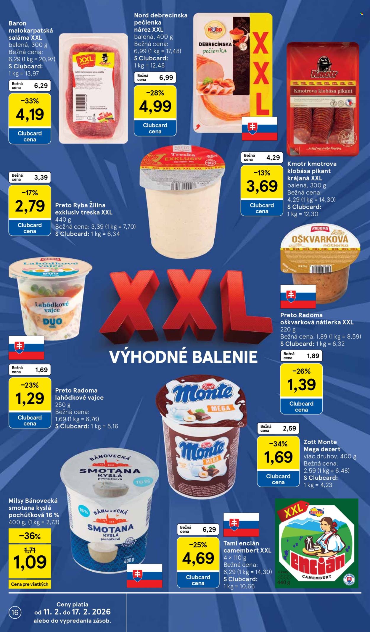 Leták TESCO supermarket - 11.2.2026 - 17.2.2026. Strana 16