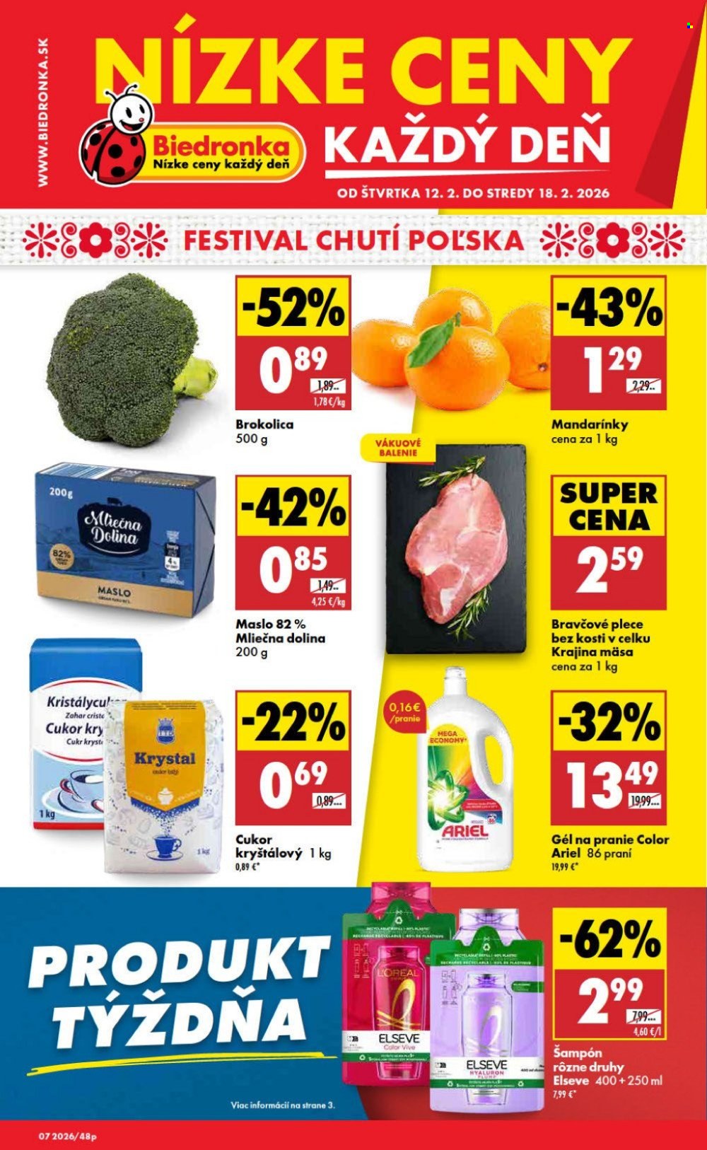 Leták Biedronka - 12.2.2026 - 18.2.2026. Strana 1