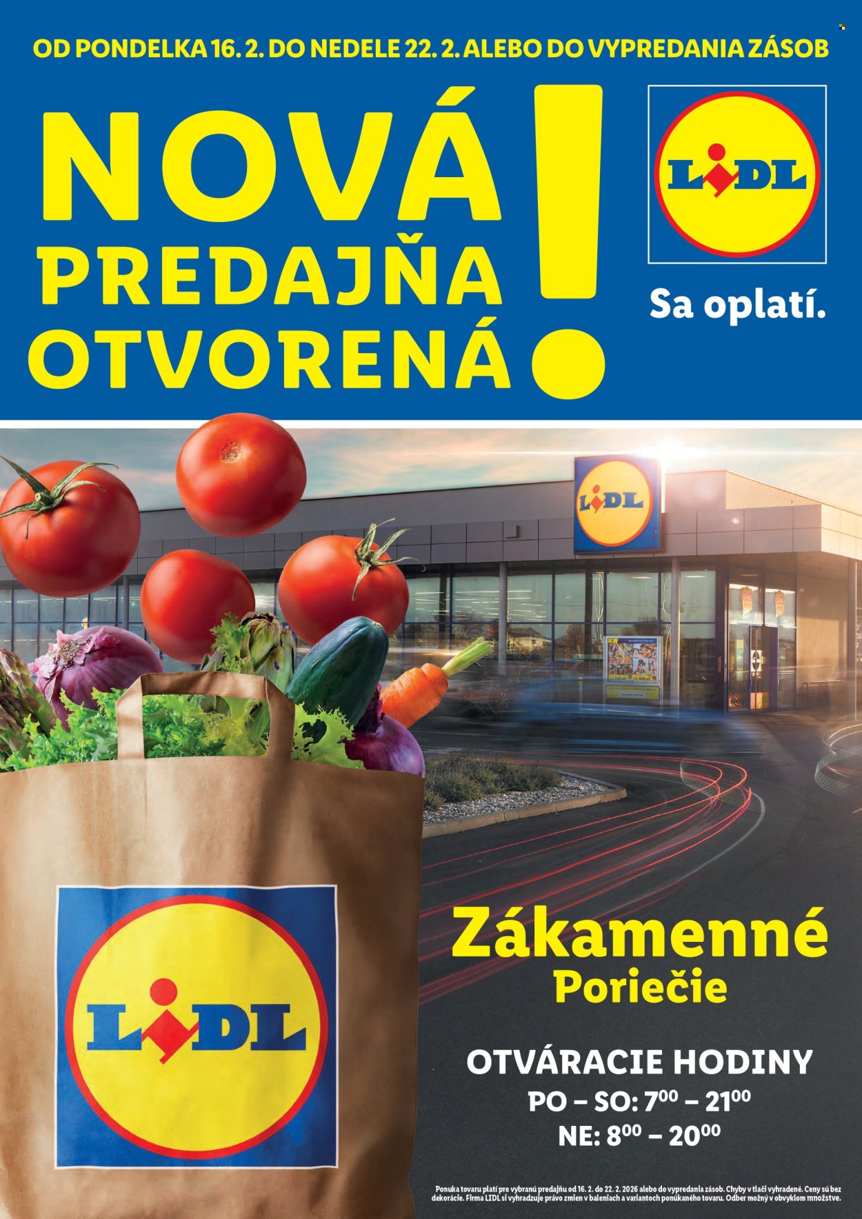 Leták Lidl - 16.2.2026 - 22.2.2026. Strana 1